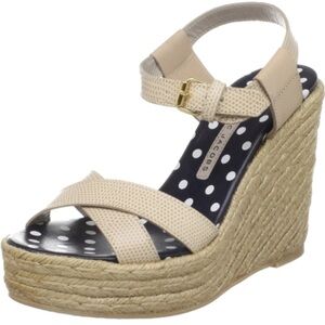 Marc by Marc Jacobs Quero Espadrille Nude Lizard Leather Wedges 615729 Size 11